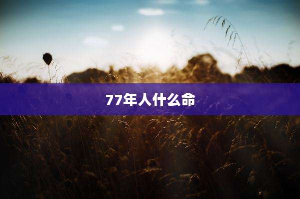77年人什么命