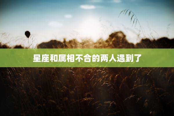 星座和属相不合的两人遇到了