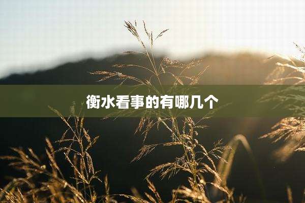 衡水看事的有哪几个