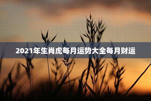 2021年生肖虎每月运势大全每月财运
