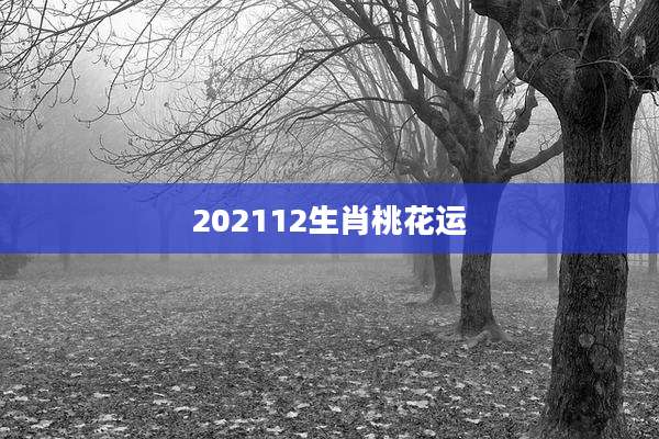 202112生肖桃花运