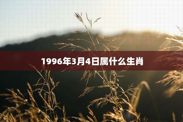 1996年3月4日属什么生肖