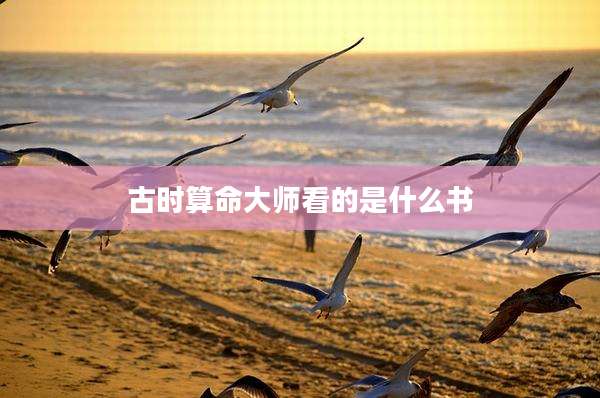 古时算命大师看的是什么书