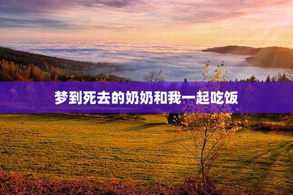 梦到死去的奶奶和我一起吃饭
