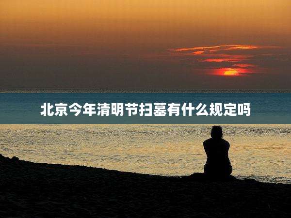 北京今年清明节扫墓有什么规定吗