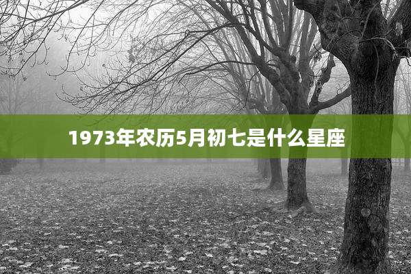 1973年农历5月初七是什么星座