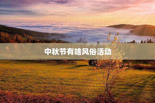 中秋节有啥风俗活动