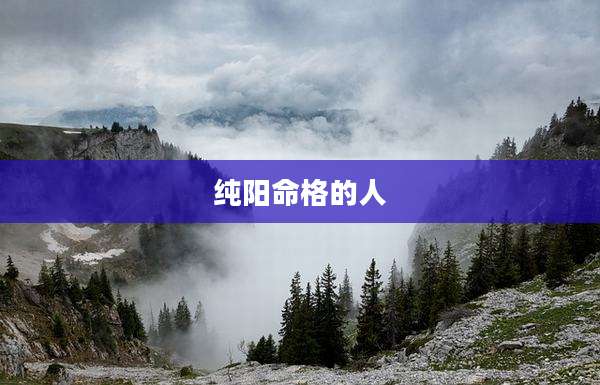 纯阳命格的人