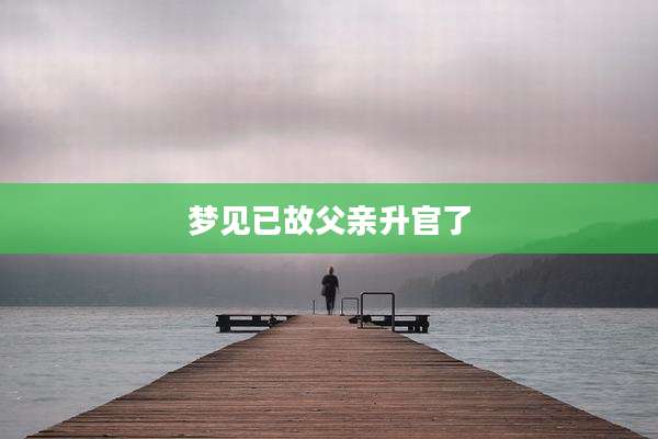 梦见已故父亲升官了