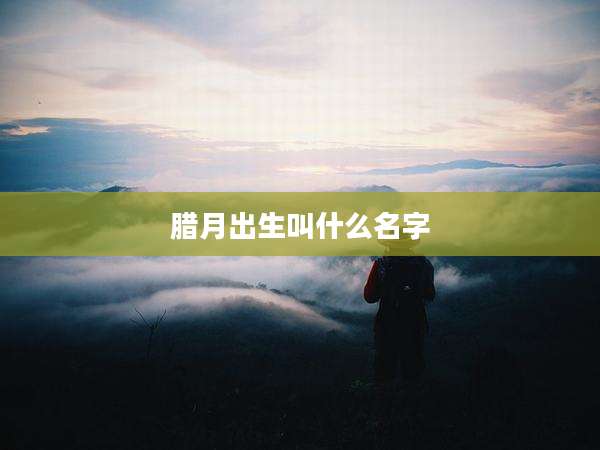 腊月出生叫什么名字