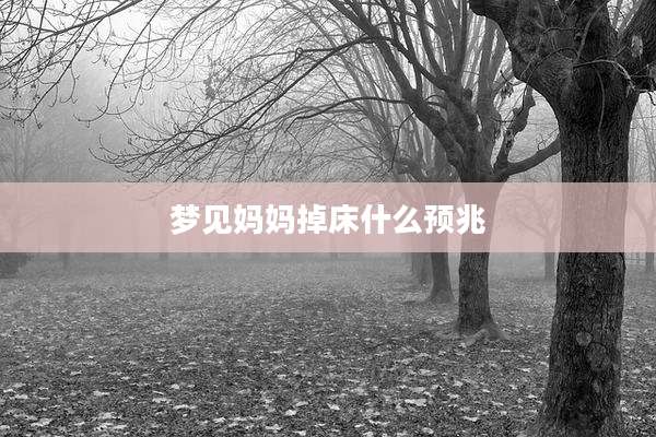 梦见妈妈掉床什么预兆