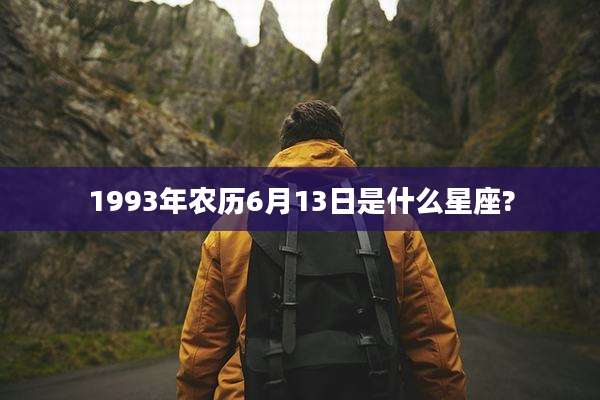 1993年农历6月13日是什么星座?