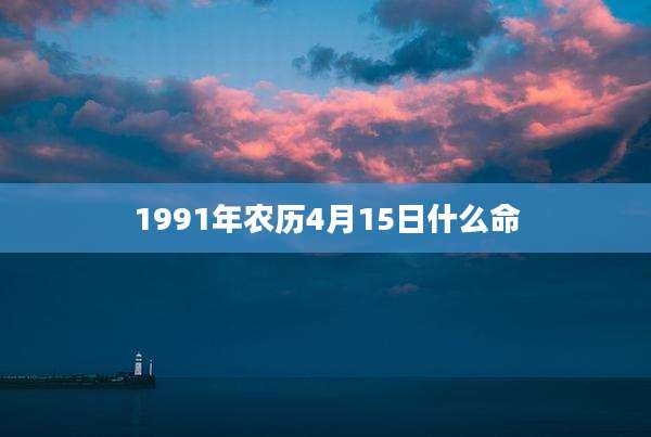 1991年农历4月15日什么命