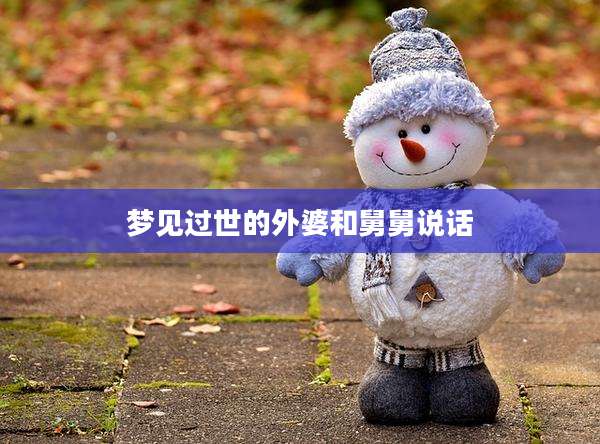 梦见过世的外婆和舅舅说话
