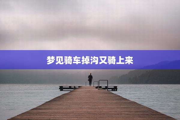 梦见骑车掉沟又骑上来