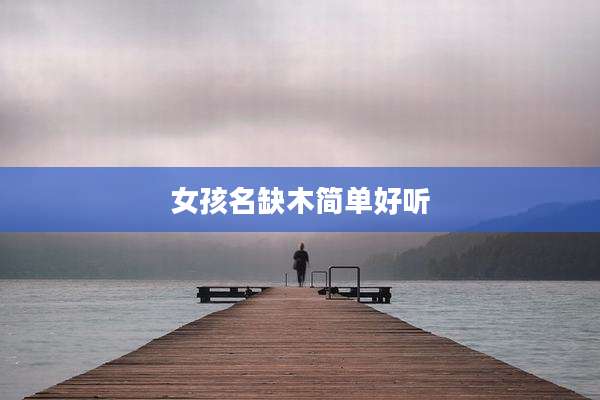 女孩名缺木简单好听