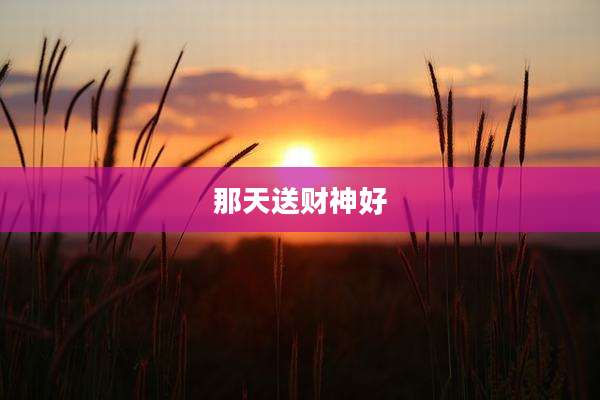 那天送财神好