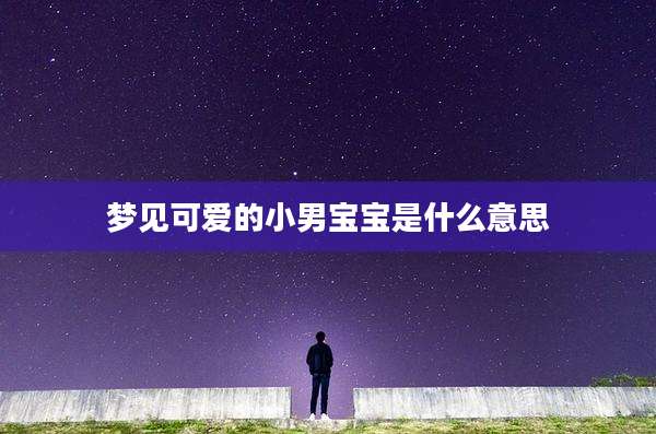 梦见可爱的小男宝宝是什么意思