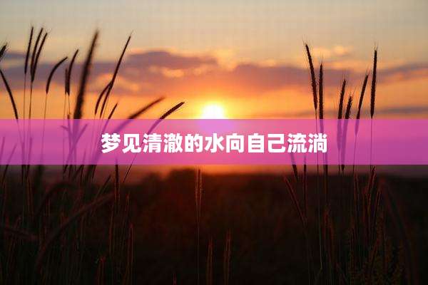 梦见清澈的水向自己流淌