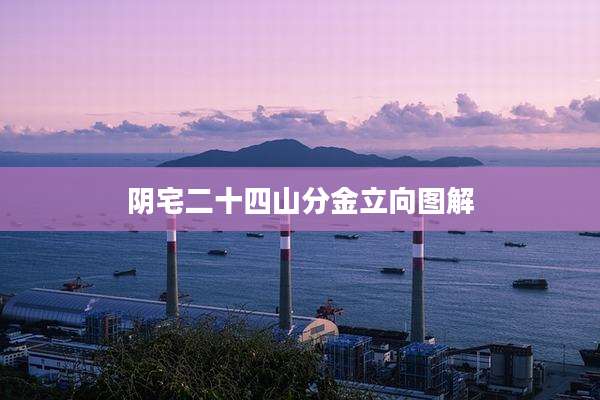 阴宅二十四山分金立向图解