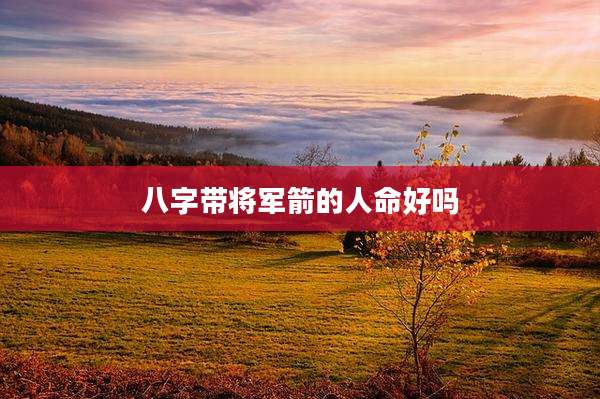 八字带将军箭的人命好吗
