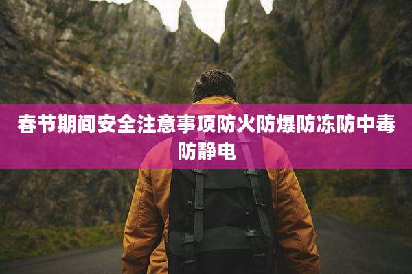 春节期间安全注意事项防火防爆防冻防中毒防静电