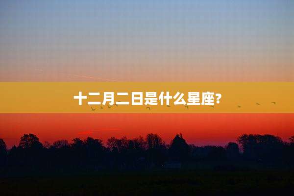 十二月二日是什么星座?