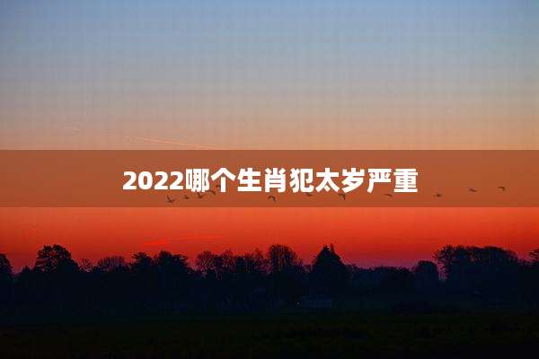 2022哪个生肖犯太岁严重