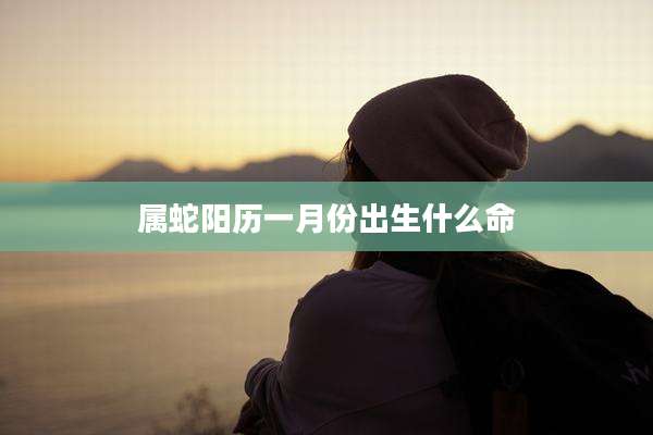 属蛇阳历一月份出生什么命
