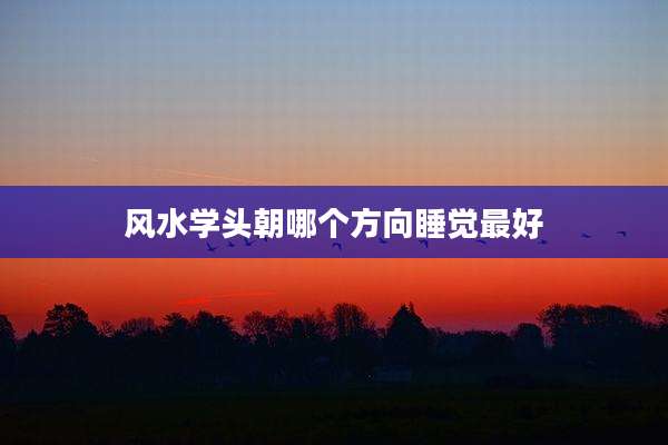 风水学头朝哪个方向睡觉最好