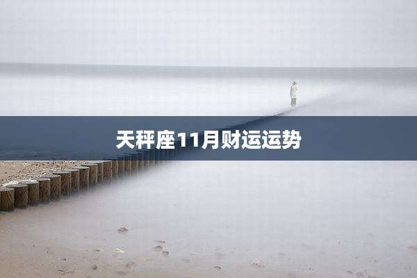 天秤座11月财运运势