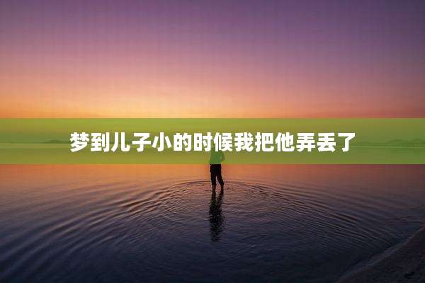 梦到儿子小的时候我把他弄丢了