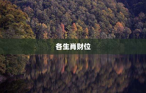 各生肖财位