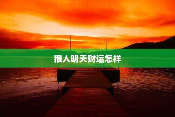 猴人明天财运怎样