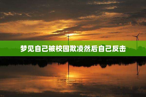梦见自己被校园欺凌然后自己反击