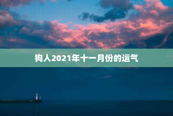 狗人2021年十一月份的运气