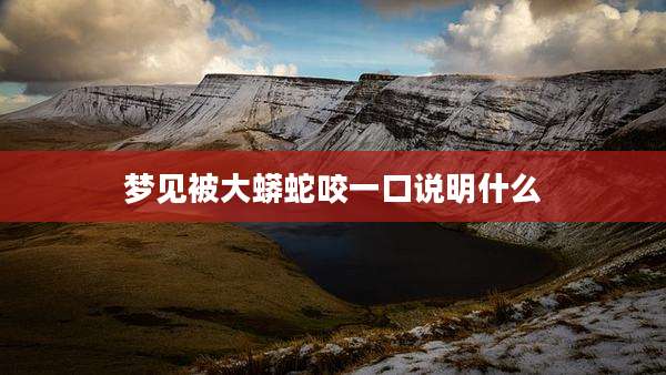 梦见被大蟒蛇咬一口说明什么