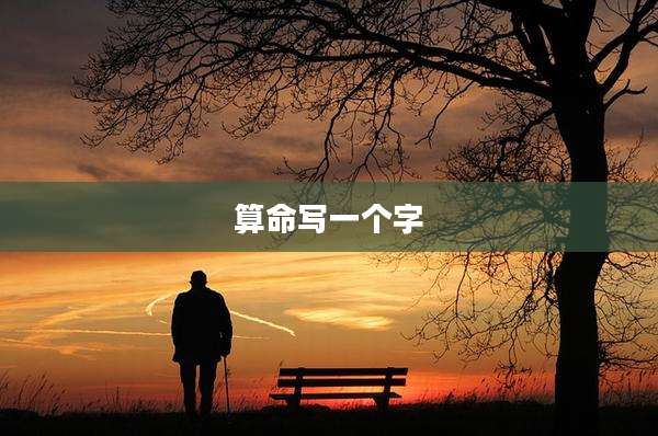 算命写一个字