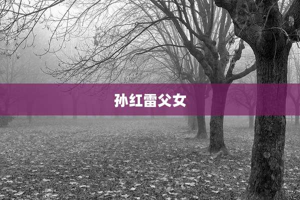 孙红雷父女