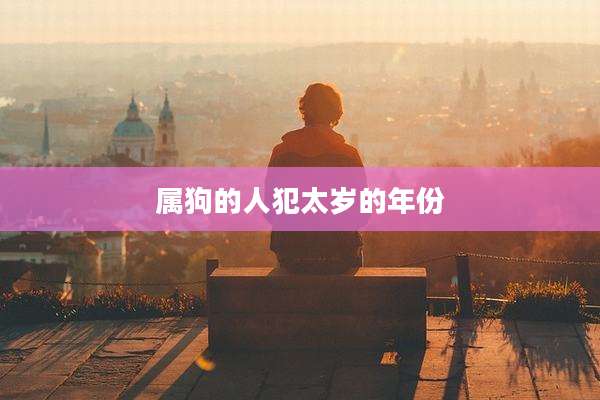 属狗的人犯太岁的年份