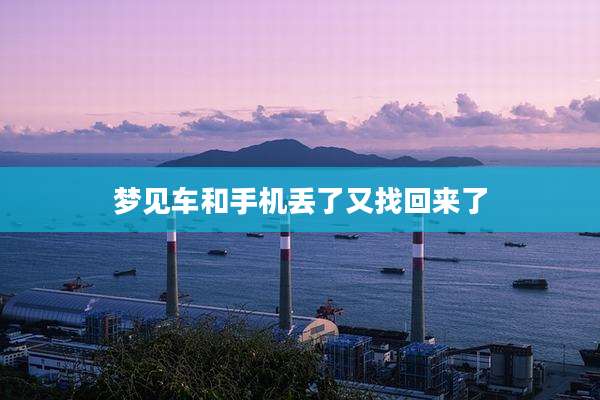 梦见车和手机丢了又找回来了