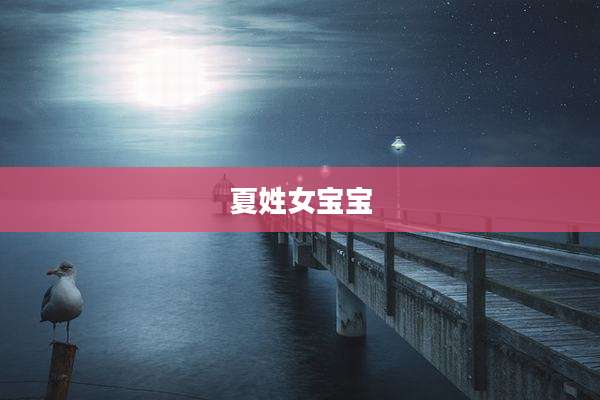 夏姓女宝宝