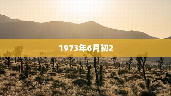 1973年6月初2