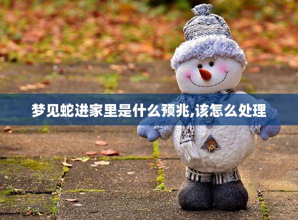 梦见蛇进家里是什么预兆,该怎么处理