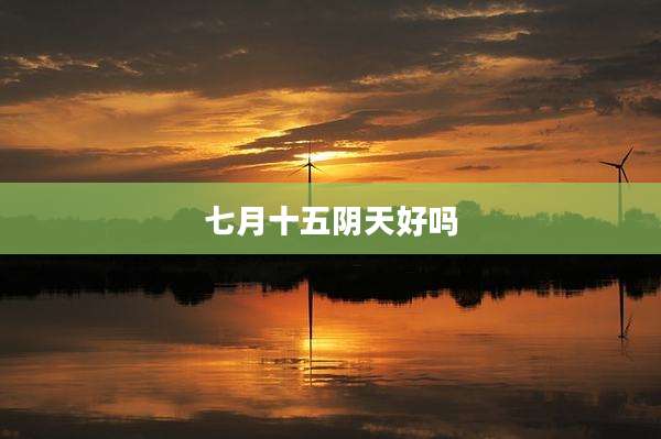 七月十五阴天好吗