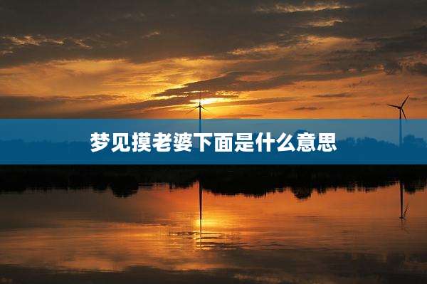 梦见摸老婆下面是什么意思