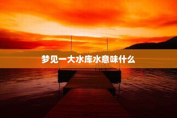 梦见一大水库水意味什么