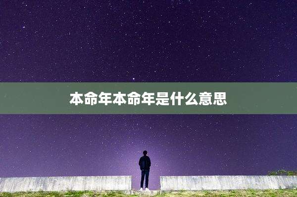 本命年本命年是什么意思