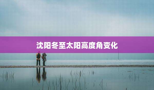 沈阳冬至太阳高度角变化