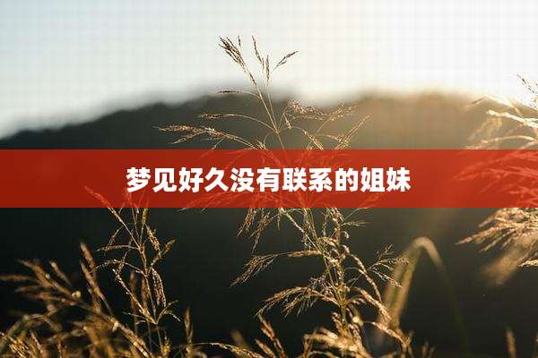 梦见好久没有联系的姐妹
